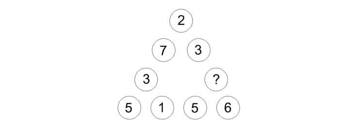 Какое число надо вписать в кружок вместо знака вопроса?
